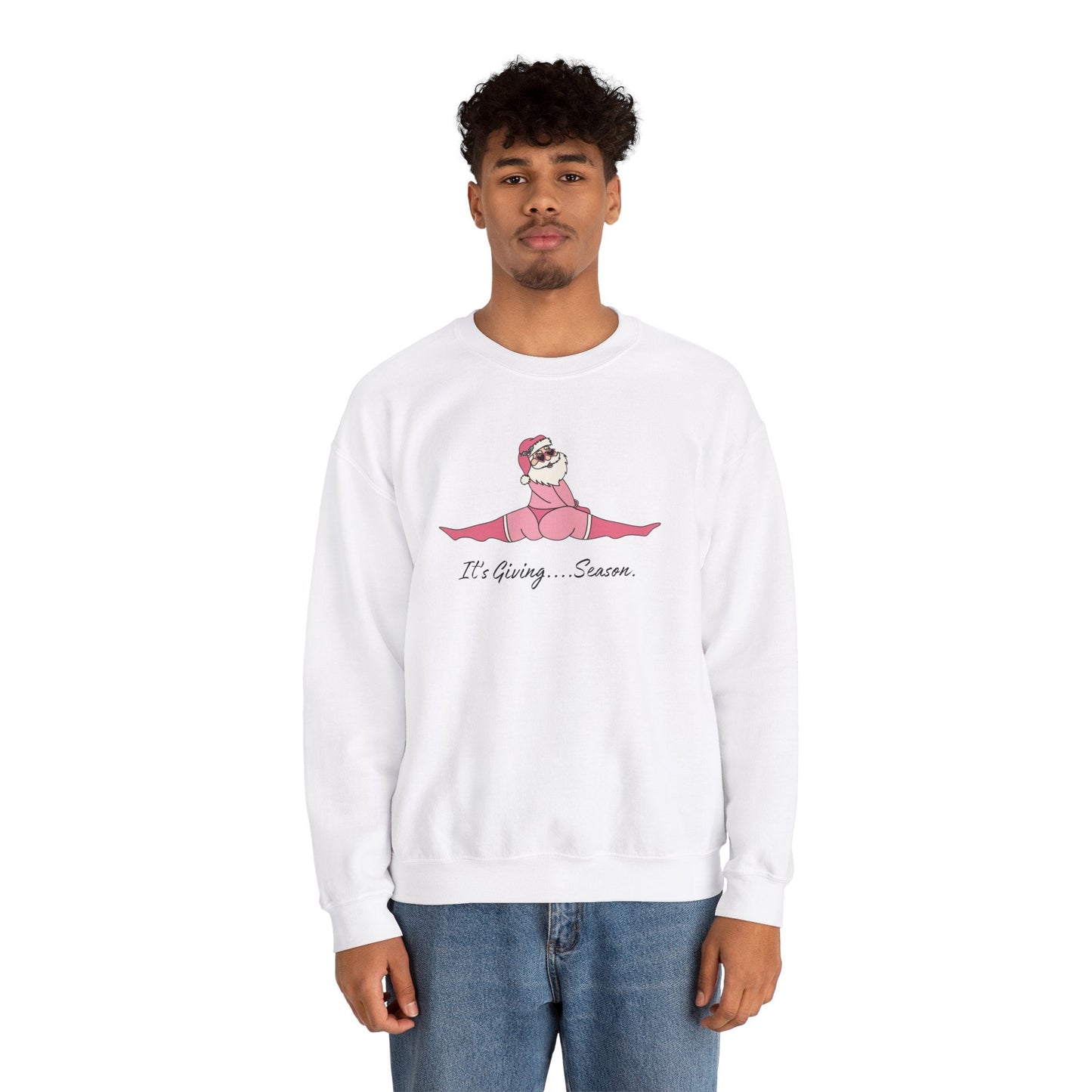 It's Giving Season Sweatshirt, Naughty Santa, Christmas Sweatshirt, Inappropriate Christmas Sweaters, Christmas Hoodie, Christmas Crewneck Sweatshirt - Clarity Threads