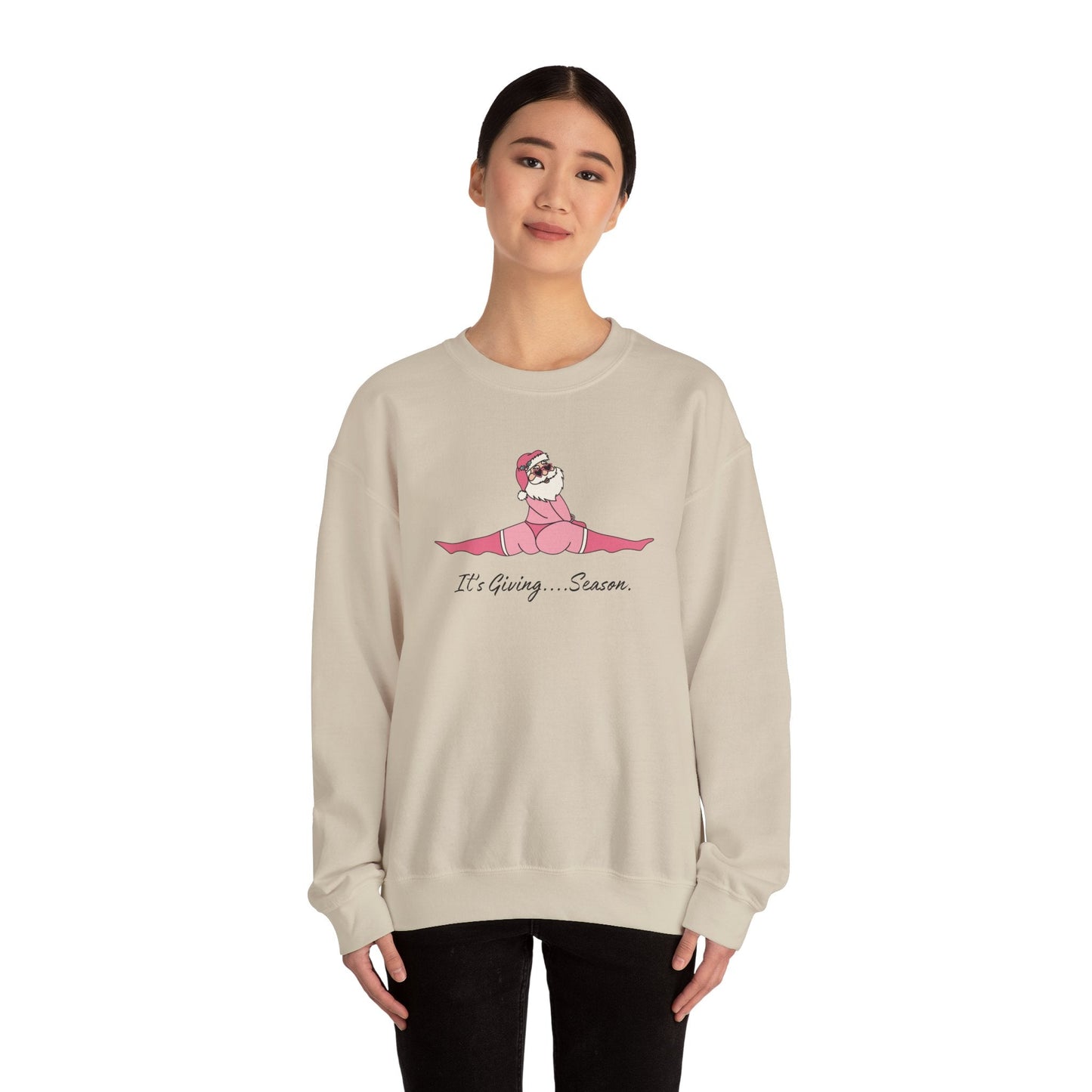 It's Giving Season Sweatshirt, Naughty Santa, Christmas Sweatshirt, Inappropriate Christmas Sweaters, Christmas Hoodie, Christmas Crewneck Sweatshirt - Clarity Threads