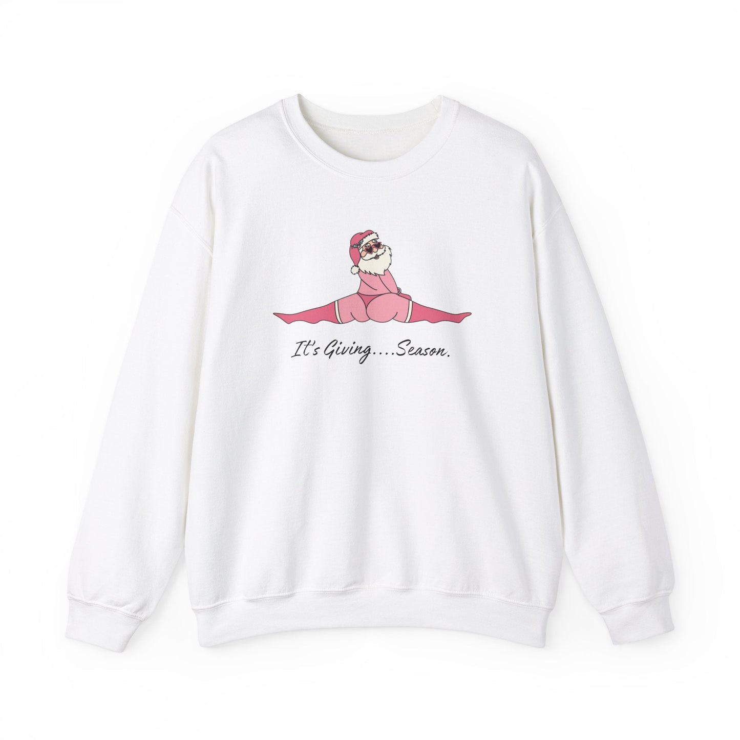It's Giving Season Sweatshirt, Naughty Santa, Christmas Sweatshirt, Inappropriate Christmas Sweaters, Christmas Hoodie, Christmas Crewneck Sweatshirt - Clarity Threads