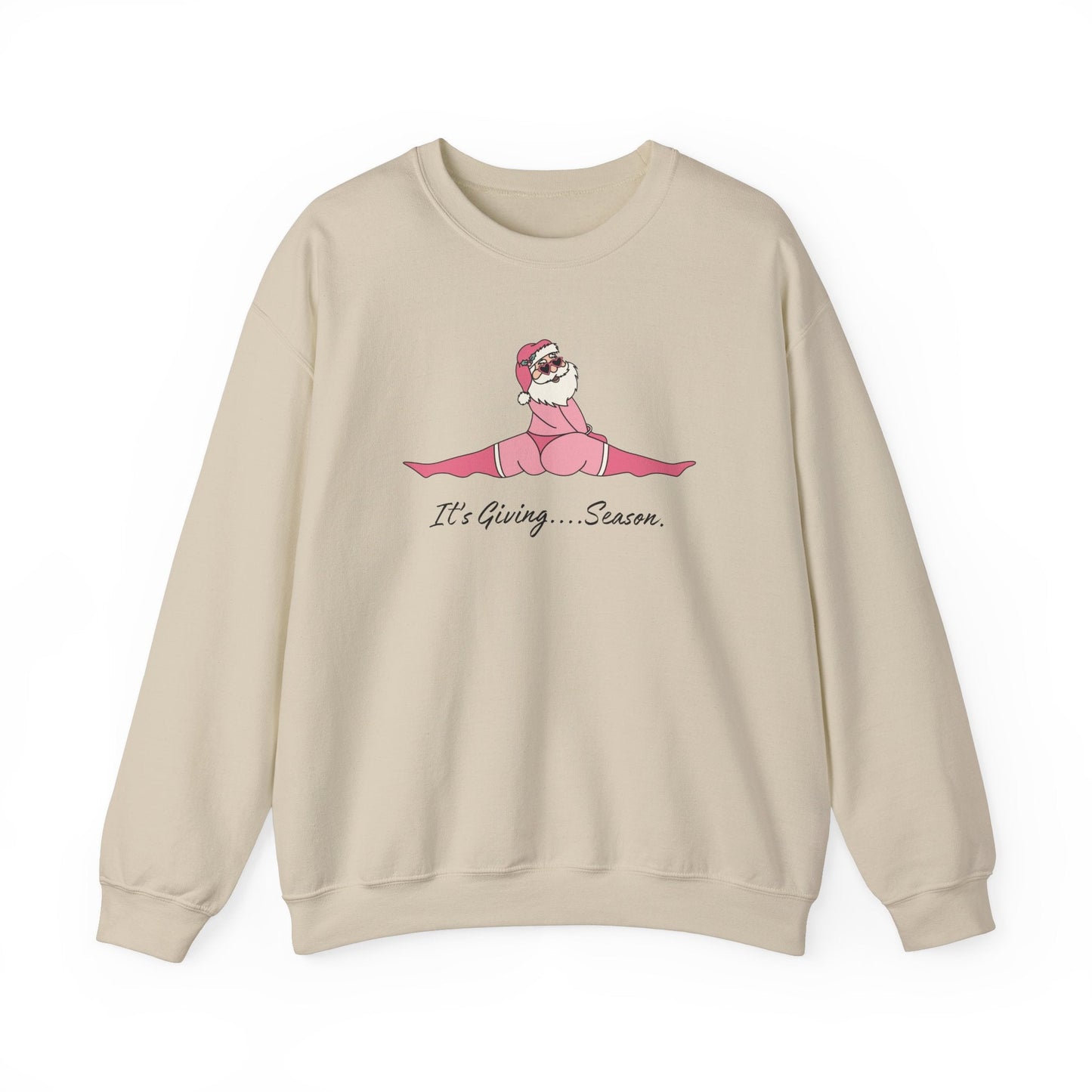 It's Giving Season Sweatshirt, Naughty Santa, Christmas Sweatshirt, Inappropriate Christmas Sweaters, Christmas Hoodie, Christmas Crewneck Sweatshirt - Clarity Threads