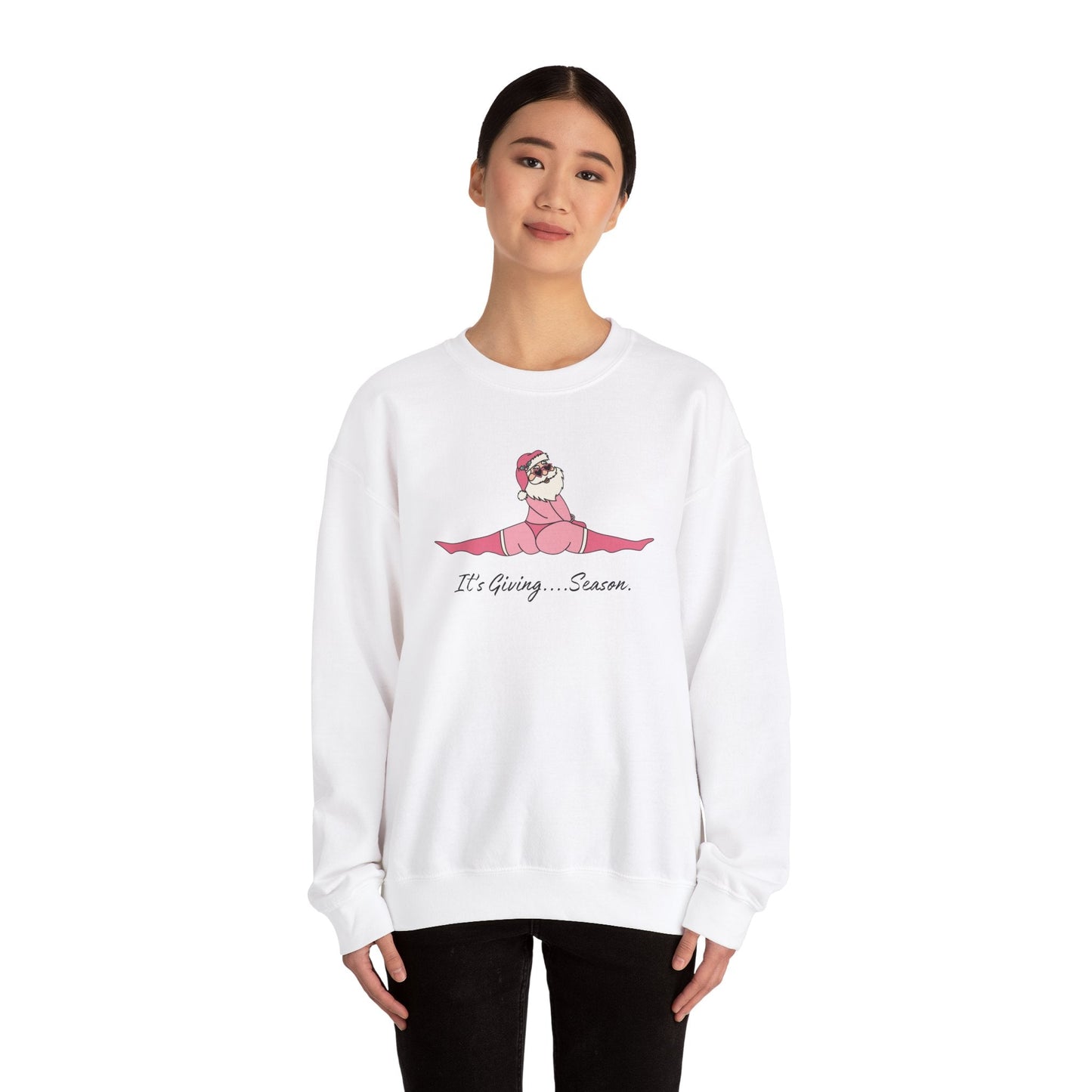 It's Giving Season Sweatshirt, Naughty Santa, Christmas Sweatshirt, Inappropriate Christmas Sweaters, Christmas Hoodie, Christmas Crewneck Sweatshirt - Clarity Threads