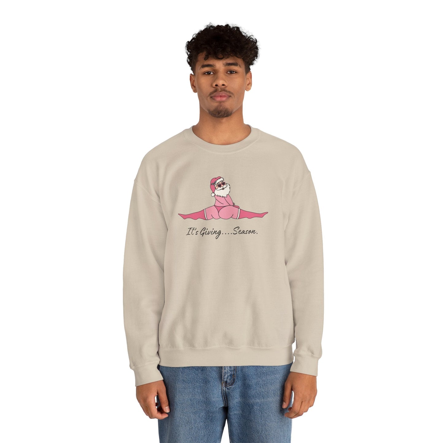 It's Giving Season Sweatshirt, Naughty Santa, Christmas Sweatshirt, Inappropriate Christmas Sweaters, Christmas Hoodie, Christmas Crewneck Sweatshirt - Clarity Threads