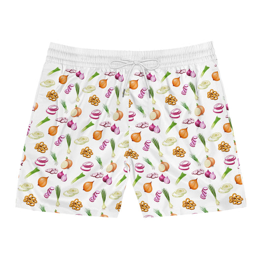 Onion Board Shorts, Vegan Gifts, Green Onion Swim Shorts, Best Men's Swim Trunks, Gifts For Chefs, Onion Booty, Gifts For Cooks, Foodie Gift