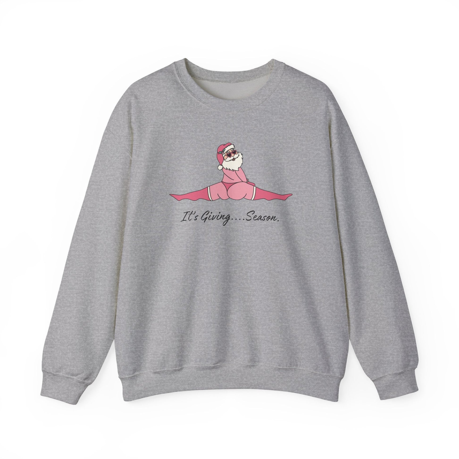 It's Giving Season Sweatshirt, Naughty Santa, Christmas Sweatshirt, Inappropriate Christmas Sweaters, Christmas Hoodie, Christmas Crewneck Sweatshirt - Clarity Threads