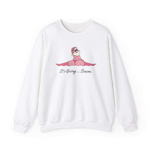 It's Giving Season Sweatshirt, Naughty Santa, Christmas Sweatshirt, Inappropriate Christmas Sweaters, Christmas Hoodie, Christmas Crewneck Sweatshirt - Clarity Threads