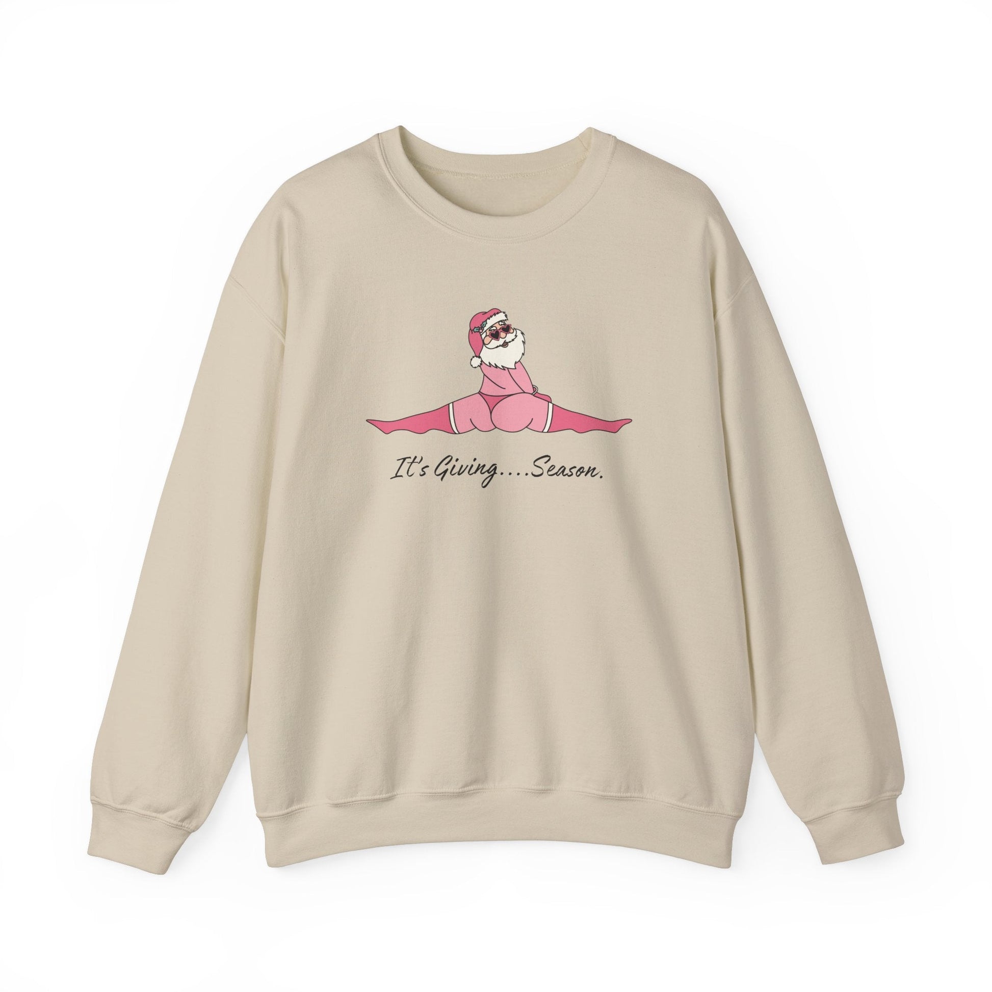 It's Giving Season Sweatshirt, Naughty Santa, Christmas Sweatshirt, Inappropriate Christmas Sweaters, Christmas Hoodie, Christmas Crewneck Sweatshirt - Clarity Threads
