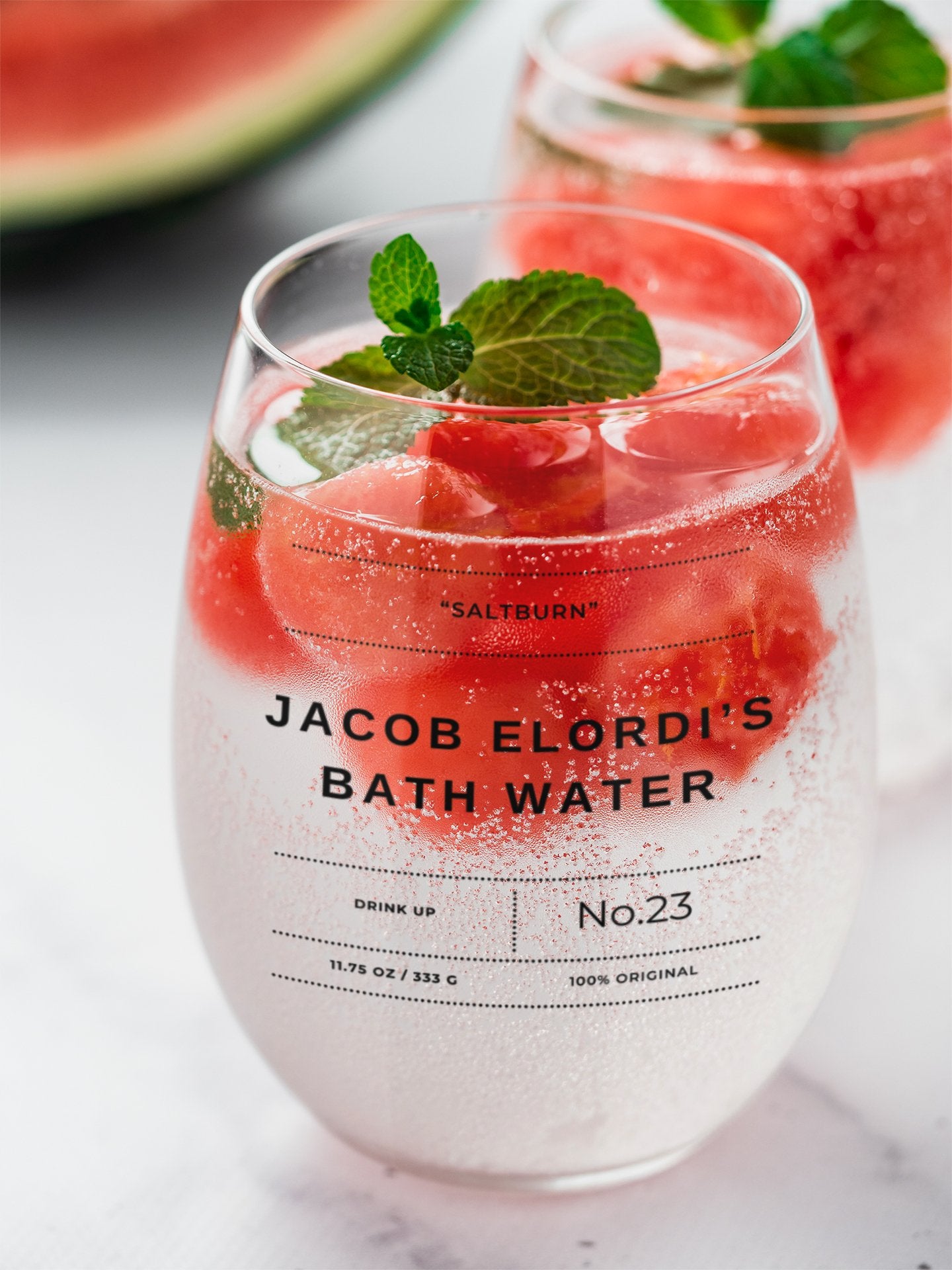 Jacob Elordi's Bath Water Stemless Wine Glass, Jacob Elordi, Barry Keoghan, Saltburn Movie, Saltburn Merch, Stemless Wine Glass Wine Glass - Clarity Threads