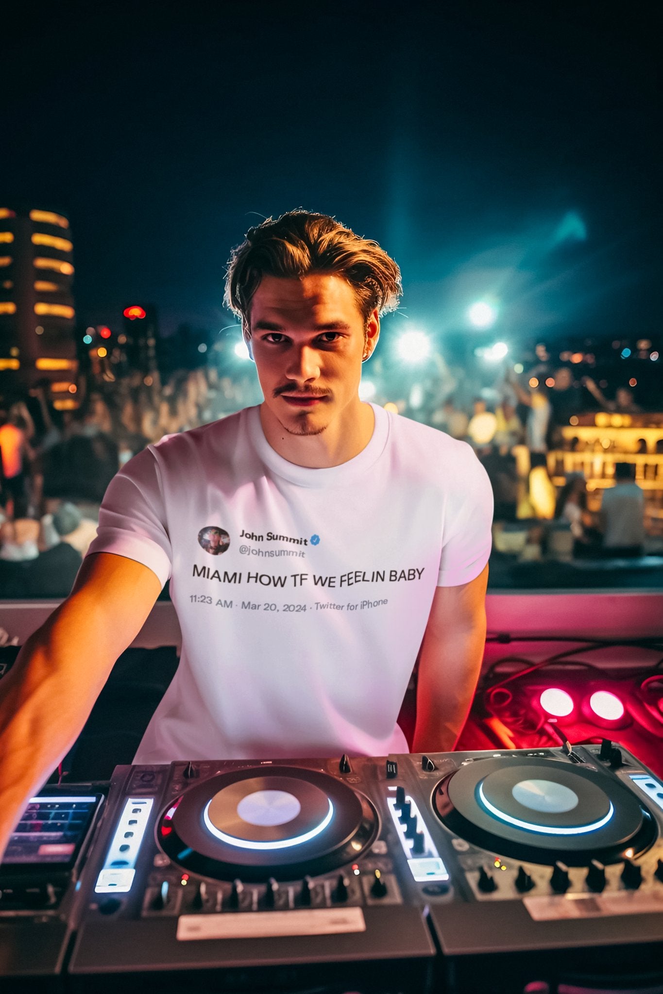 John Summit Shirt, John Summit Miami How TF We Feeling Baby Shirt, John Summit Twitter, John Summit Tweet Top Funny, John Summit Merch T - Shirt - Clarity Threads